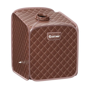 2L Portable Folding Steam Sauna Spa-Coffee - Color: Brown D681-BA7579US-CF
