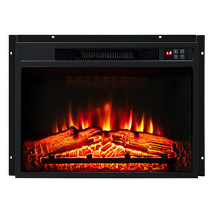 18/23 Inch Electric Fireplace Inserted with Adjustable LED Flame-23 inches - Color: Black - Size: 2 D681-FP10194US-BK