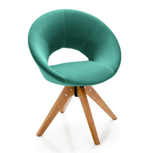 Swivel Accent Chair with Oversized Upholstered Seat for Home Office-Green - Color: Green D681-JV10356GN