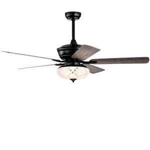 52 Inch Ceiling Fan with 3 Wind Speeds and 5 Reversible Blades-Gray - Color: Gray D681-ES10099US-GR