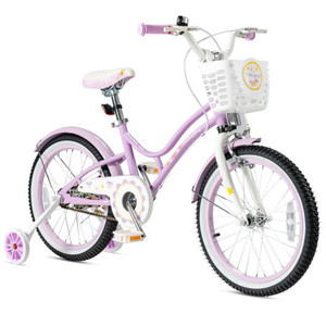 18 Inch Kids Adjustable Bike with Training Wheels-Purple - Color: Purple D681-TY327932ZS