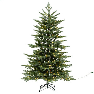 5/6/7 Feet Artificial Christmas Tree with 1426/2116/3156 Lush PVC and 200/300/400 Warm White LED Li D681-CM24967US-M