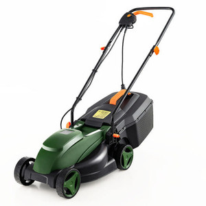 12-AMP 13.5 Inch Adjustable Electric Corded Lawn Mower with Collection Box-Green - Color: Green D681-ET10033US-GN