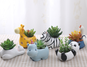 style: Set - Creative Cartoon Animal Succulent Plant Pot Q119-CJJZGJYL00015-Set