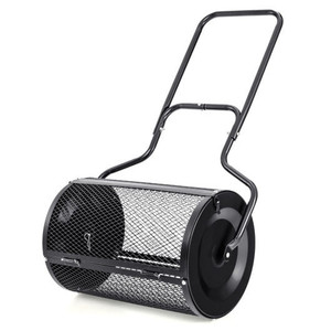 24" Peat Moss Spreader with Upgrade Side Latches and U-shape Handle-Black B593-GT4123