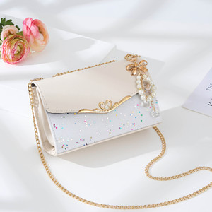 Color: Apricot, Size: large - Messenger Bag Ladies Western Style Shoulder Bag Small Fragrance Chain Q119-CJNS111597909IR
