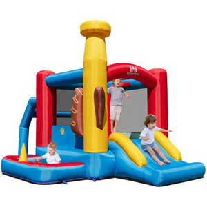 Baseball Themed Inflatable Bounce House with Ball Pit and Ocean Balls with 735W Blower B593-NP10763US