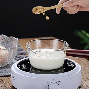 Color: Transparent, Dimensions: 600ML - Borosilicate Heat-Resistant Transparent Glass Milk Pan Q119-CJCJ109965102BY