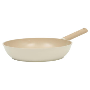 Gibson Elite Folkstone 12 Inch Ceramic Nonstick Cast Aluminum Frypan in Beige D970-141187.01