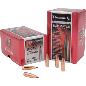 Hornady ELD Match Bullets 30 Cal. .308 155 gr. ELD Match 100 Box R557-1702044