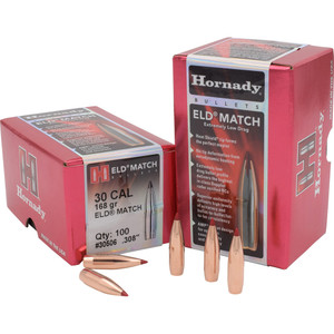 Hornady ELD Match Bullets 30 Cal. .308 168 gr. ELD Match 100 Box R557-1702045