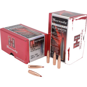 Hornady ELD Match Bullets 6.5mm .264 140 gr. ELD Match 100 Box R557-1702041