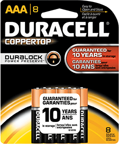 Duracell Coppertop Batteries AAA 8 pk. R557-68554