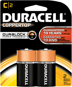 Duracell Coppertop Batteries C 2 pk. R557-68546