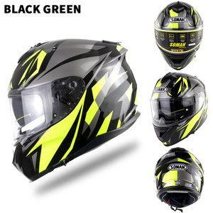 Motorcycle Racing Helmet Outdor Riding Helmet Men and Women Motorcycle Helmet Double Lenses Compati K484-PAU_07JZMUZD