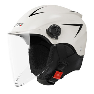 Motorcycle Open Face Helmet Quick Release Buckle Ventilated Helmet With Detachable Scarf For Men Wo K484-FQZAP_K2TV6WIR