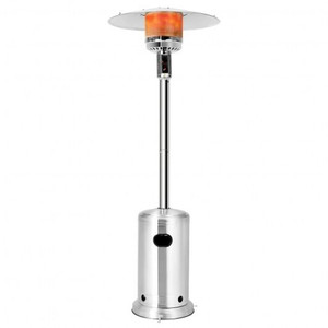 Garden Propane Standing LP Gas Steel Accessories Heater-Silver - Color: Silver D681-OP70859SL