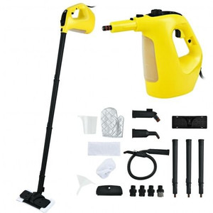 1400W Multipurpose Pressurized Steam Cleaner With 17 Pieces Accessories-Yellow - Color: Yellow D681-ES10028US-YW