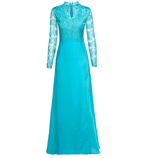 Color: Blue, Size: XL - High Waisted Prom Dress Q119-CJNSSYLY01675-Blue-XL