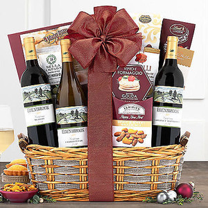 Edenbrook Trio: Gourmet Wine Gift Basket Z954-WC-738