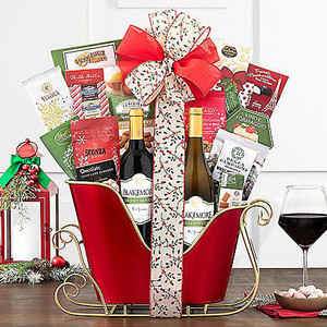 Blakemore Winery Duet: Holiday Sleigh Wine Basket Z954-WC-728