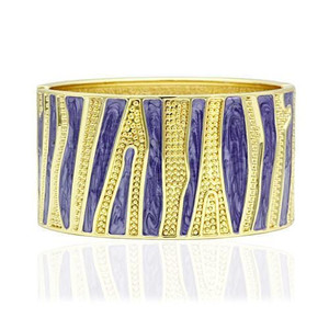 LO2118 - Flash Gold White Metal Bangle with Epoxy  in No Stone A874-LO2118
