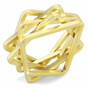 LO4236 - Matte Gold Brass Ring with No Stone A874-LO4236