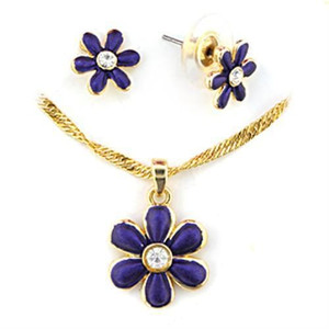 LO266 - Gold White Metal Jewelry Sets with Top Grade Crystal  in Clear A874-LO266