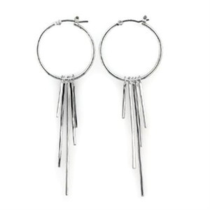 LO315 - Rhodium Brass Earrings with No Stone A874-LO315