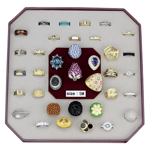 VK-026-SIZE9 - Assorted Brass Ring with Assorted  in Assorted A874-VK-026-SIZE9