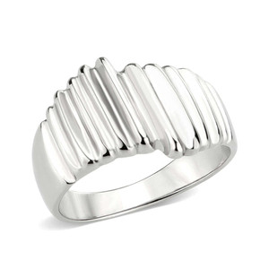 TK3804 - High polished (no plating) Stainless Steel Ring with NoStone in No Stone A874-tk3804