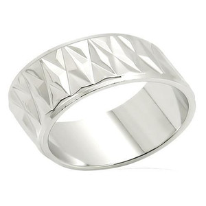 LO986 - Imitation Rhodium Brass Ring with No Stone A874-LO986