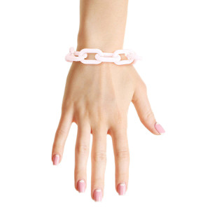 White Rubber Coated Chain Bracelet T226-9485731496255
