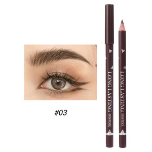 Color: light yellow - Waterproof Eyebrow Pen with Brush 7 Colors Natural Lasting Non-caking Eyebrow F640-12000039841519893