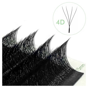 Color: Black & Silver, Curl: C, Thickness: 0.07mm, Length: 9mm - NATUHANA W-Shaped 4D 5D Volume Eye F640-12000031131818081