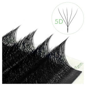Color: Dark Brown, Curl: D, Thickness: 0.07mm, Length: 8mm - NATUHANA W-Shaped 4D 5D Volume Eyelash F640-12000033760660167