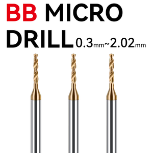 Hole Diameter: 9.5mm - BB 0.3~2.02mm Micro Drill Solid Carbide Bit Mini CNC Hole Making 3D Shank Di F640-12000031713133239