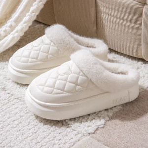 Color: Beige, Shoe Size: 36-37, Ships From: CHINA - Asgard Women Fur Fuzzy Slippers Outdoor Waterpr F640-12000043988093847