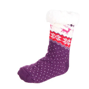 Color: Brown, Shoe Size: 39 - Glglgege twist stripes Winter Women Socks Women Non-slip Adult Floor  F640-12000020985836632