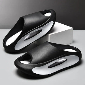 Color: black, Shoe Size: 38 - Sandals Men Summer Fashion Non-slip Wear-resistant Thick Soles to Inc F640-12000037914244355