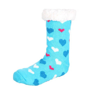 Color: Cyan-Blue, Shoe Size: 39 - Glglgege twist stripes Winter Women Socks Women Non-slip Adult Fl F640-12000020985836602