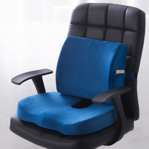Color: SuedeRoyal Blue, Size: Memory foam single cushions - A Set Of Office Lumbar Cushion Q119-CJZS122013817QJ