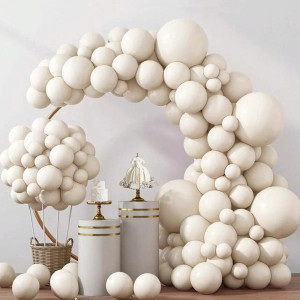 Color: Gold, Ballon Size: Other - 134 pieces sand white/gold balloon garland arch kit balloons Deco F640-12000038305554486