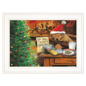 Ive Been A Good Boy 2 White Framed Print Wall Art N270-406833