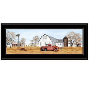 Autumn On Farm 2 Black Framed Print Wall Art N270-404562