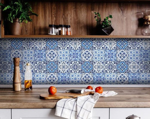 6" X 6" Azul Multi Mosaic Peel and Stick Tiles N270-400327