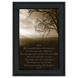 Life is 3 Black Framed Print Wall Art N270-406475