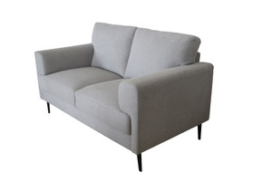 61" Light Gray And Black Linen Loveseat N270-515733