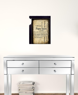 Set Of Two Nana or Papa Black Framed Print Wall Art N270-405689