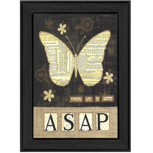 Always Say A Prayer Butterfly Black Print Wall Art N270-404281